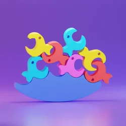 fish balance puzzle/fish building blocks
