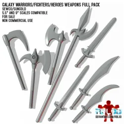 Galaxy Warriors / Fighters / Heroes Weapons Full Set