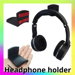 Headphones Headset holder - Strong hook hanger - office desk wall organiser - house diy livingroom - file for 3D printing STL 3D Model