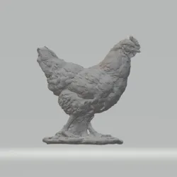 Hen Sculpture 3D print model