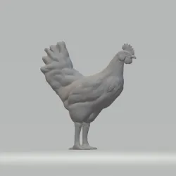 Hen Sculpture 3D print model