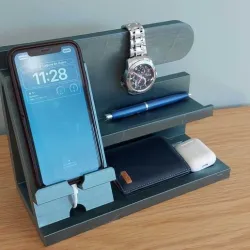 Holder for cell phone, wallet, watch