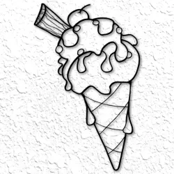 ice cream cone sundae wall art ice cream wall decor
