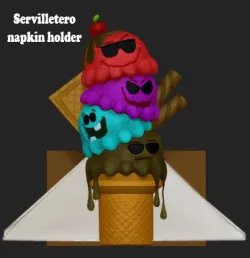 ice cream napkin holder
