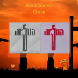 Jesus Cross Stencil