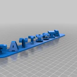 João gaiao Patricia triple Letter Blocks Ambigram