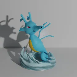 Kingdra pokemon 3D print model