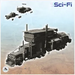 Large American post-apo truck with tank and living space (7) - Future Sci-Fi SF Post apocalyptic Tabletop Scifi