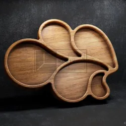 Leaf Style Tray - CNC Files for Wood (svg, dxf, eps, ai, pdf)