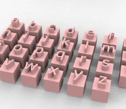 Letters Alphabet clay stamps