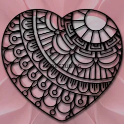 Mandala Heart Wall Art Heart Wall Decor Love Sign