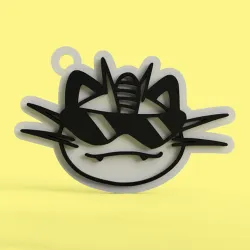 Meowth keychain