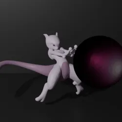 Mewtwo pokemon 3D print model