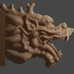 Miniature bits - Ornamental - Ryu/Lung Dragon Head