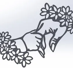 mother and baby holding floral hands