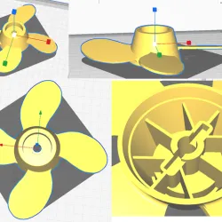 Motorboat engine blades