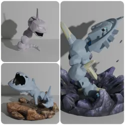 Onyx, Steelix and Mega steelix 3D print model