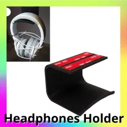 PC Headphones Headset holder - Strong hook hanger - office desk wall organiser - house diy livingroom - file for 3D printing STL 3D Model
