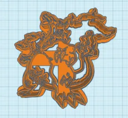 Pokemon: Gigantamax Charizard Cookie Cutter