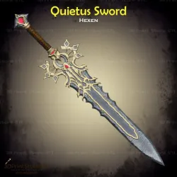 Quietus Sword From Hexen For Cosplay - Fan Art 3D print model