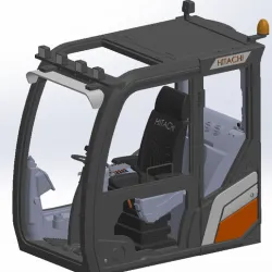 Rc hitachi excavator cabin
