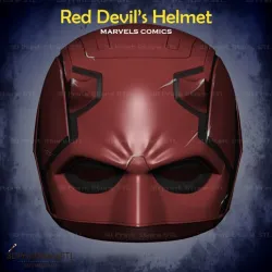 Red Devil Helmet From Marvel Comics FOR COSPLAY - Fan Art 3D print model