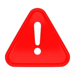 Red Warning Attention Sign