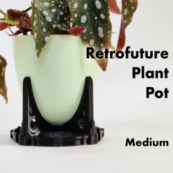 Retrofuturistic Medium Plant Pot