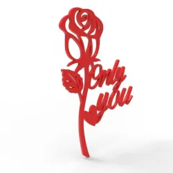 Rose with Text - Gift for your love