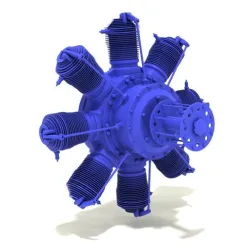 Rotary engine Gnome Monosoupape French 3D print ready