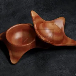 Round Bowl with Square Base V1 - CNC Files for Wood (STL)