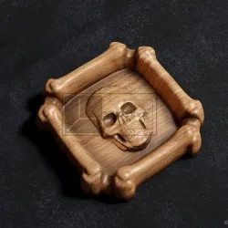 Skull Ashtray - CNC Files for Wood (STL)
