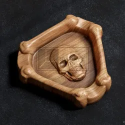 Skull Cigar Ashtray - CNC Files for Wood (STL)
