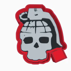 Skull Grenade Air Freshener Mold