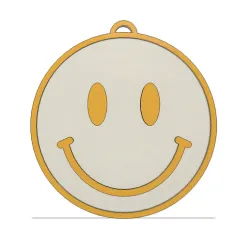 Smiley Face Key Chain Medallion