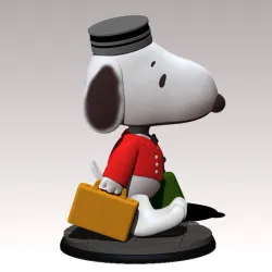 Snoopy the bellhop