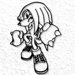Sonic the Hedgehog Knuckles Wall Art Sonic Echidna Wall Decor
