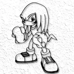 Sonic the Hedgehog Knuckles Wall Art Sonic Echidna Wall Decor