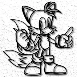 Sonic the Hedgehog Tails the Fox  Wall Art Sonic Miles Wall Decor