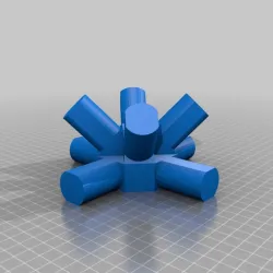 Space Frame connector for PVC 1" pipe
