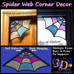 Spider Web Corner Decoration for Window Doorway Halloween