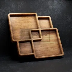 Squares Tray - CNC Files for Wood
