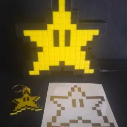 Star Mario Bros 8 Bit Lamp