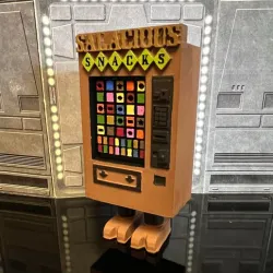 STAR WARS VINTAGE SALACIOUS SNACKS VENDING MACHINE GONK DROID, CUSTOM UNPRODUCED KENNER, HASBRO ACTION FIGURE, 3.75", 1/18