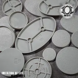 The IOL Minis library of bases. ( Presupported solid, hollow, inset and magnetized versions)