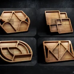 Trays Pack 2 - CNC Files for Wood (svg, dxf, eps, ai, pdf)