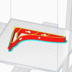 wall bracket with keyhole for screws.