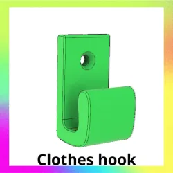 Wall mount hook hanger - free stl