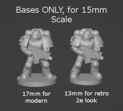 Wargaming 15mm Scale Round Bases