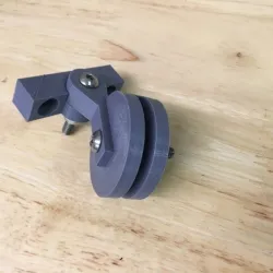 1/16" Wire Pulley Block with Bearing Wall Mount and Pivot Arm